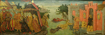 The Legend of Cloelia, Guidoccio di Giovanni Cozzarelli Italian, Tempera and gold on wood