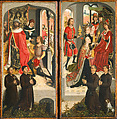 Abner's Messenger before David; The Queen of Sheba Bringing Gifts to Solomon; The Annunciation, Master of the Saint Barbara Legend and a collaborator Netherlandish, Oil on oak