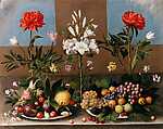 Fruit and Flowers, Orsola Maddalena Caccia (Italian, Moncalvo 1596–1676 Moncalvo), Oil on canvas
