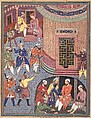 Umar digs a tunnel, leaves the prison, and saves the Emir, Painting on cotton paper