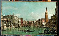 The Grand Canal, Venice, Looking Southeast, with the Campo della Carità to the Right, Canaletto (Giovanni Antonio Canal)  Italian, Oil on canvas