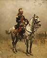 A Cavalryman, Alphonse-Marie-Adolphe de Neuville  French, Oil on canvas