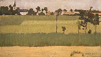 The Outskirts of a Village, Edmond-François Aman-Jean  French, Oil on panel