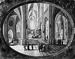 Interior of a Gothic Church by Day, Pieter Neeffs the Elder  Flemish, Oil on copper