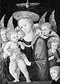 Madonna and Child with the Infant Saint John the Baptist and Angels, Master called Pseudo-Pier Francesco Fiorentino Italian, Tempera and gold on wood
