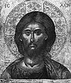 Head of Christ, Emmanuel Tzanès Greek, Tempera on wood, gold ground