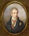 Prince Klemens Wenzel Lothar von Metternich (1773–1859), Friedrich Johann Gottlieb Lieder  German, Card laid on recent support