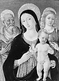 Madonna and Child with Saints Jerome and Mary Magdalen, Matteo di Giovanni di Bartolo  Italian, Tempera and gold on wood