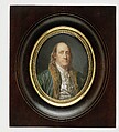 Benjamin Franklin (1706–1790), after a Painting by Greuze of 1777, Charles Paul Jérôme de Bréa  French, Ivory