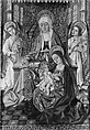 Saint Anne Enthroned with the Virgin and Child, Osma Master Spanish, Tempera and gold on wood