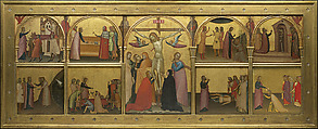 Saint John the Evangelist Raises Satheus to Life, Francescuccio Ghissi (Francesco di Cecco Ghissi) (Italian, Marchigian, active 1359–74), Tempera on wood, gold ground