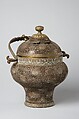 Incense Burner, Brass; cast, chased, pierced, engraved, niello
