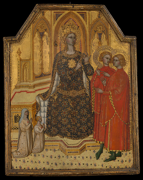 Saint Catherine Disputing and Two Donors