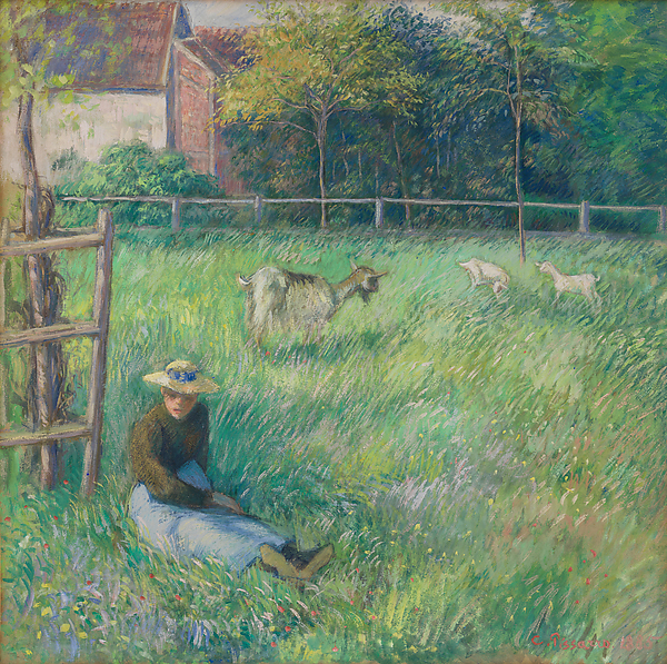 Seated Peasant Woman with Goats by Camille Pissarro, The Metropolitan Museum of Art