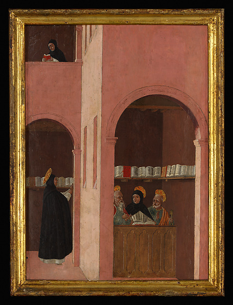 Saint Thomas Aquinas Aided by Saints Peter and Paul by Bartolomeo degli Erri