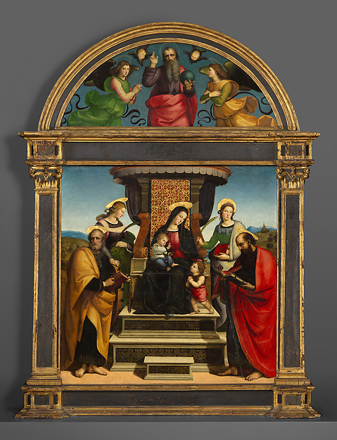 Madonna and Child Enthroned with Saints by Raffaello Sanzio da Urbino