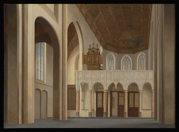 Pieter Saenredam, Interior of the Sint-Pieterskerk, 1632 — Dutch Reformed record-keeping culture