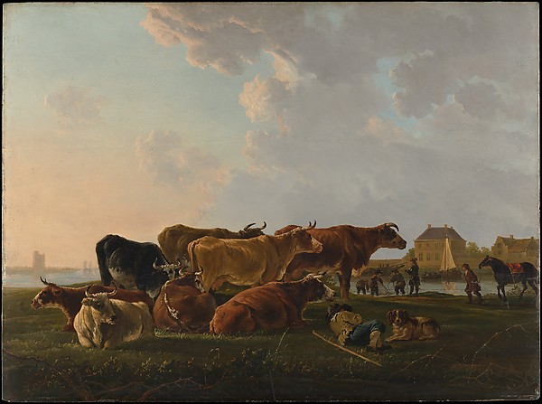 Landscape with Cattle, Jacob van Strij (Dutch, Dordrecht 1756–1815 Dordrecht), Oil on wood