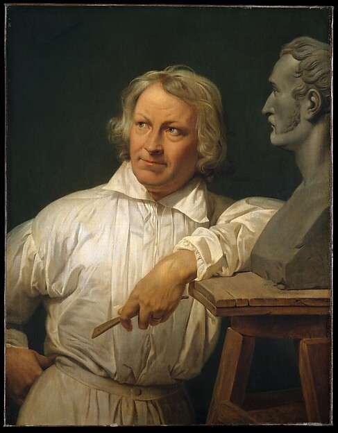 Bertel Thorvaldsen (1768–1844) with the Bust of Horace Vernet