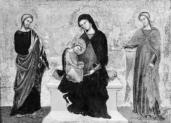 Madonna and Child Enthroned with Saints James Minor and Lucy