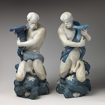 Pair of candlesticks, Josiah Wedgwood and Sons  British, Jasperware, British, Etruria, Staffordshire