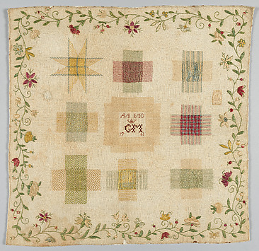 Image for Embroidered darning sampler