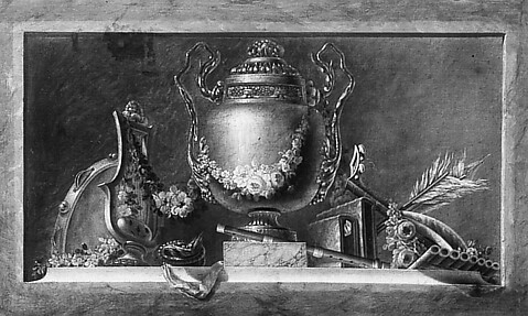Image for Still life with musical instruments (one of a pair)