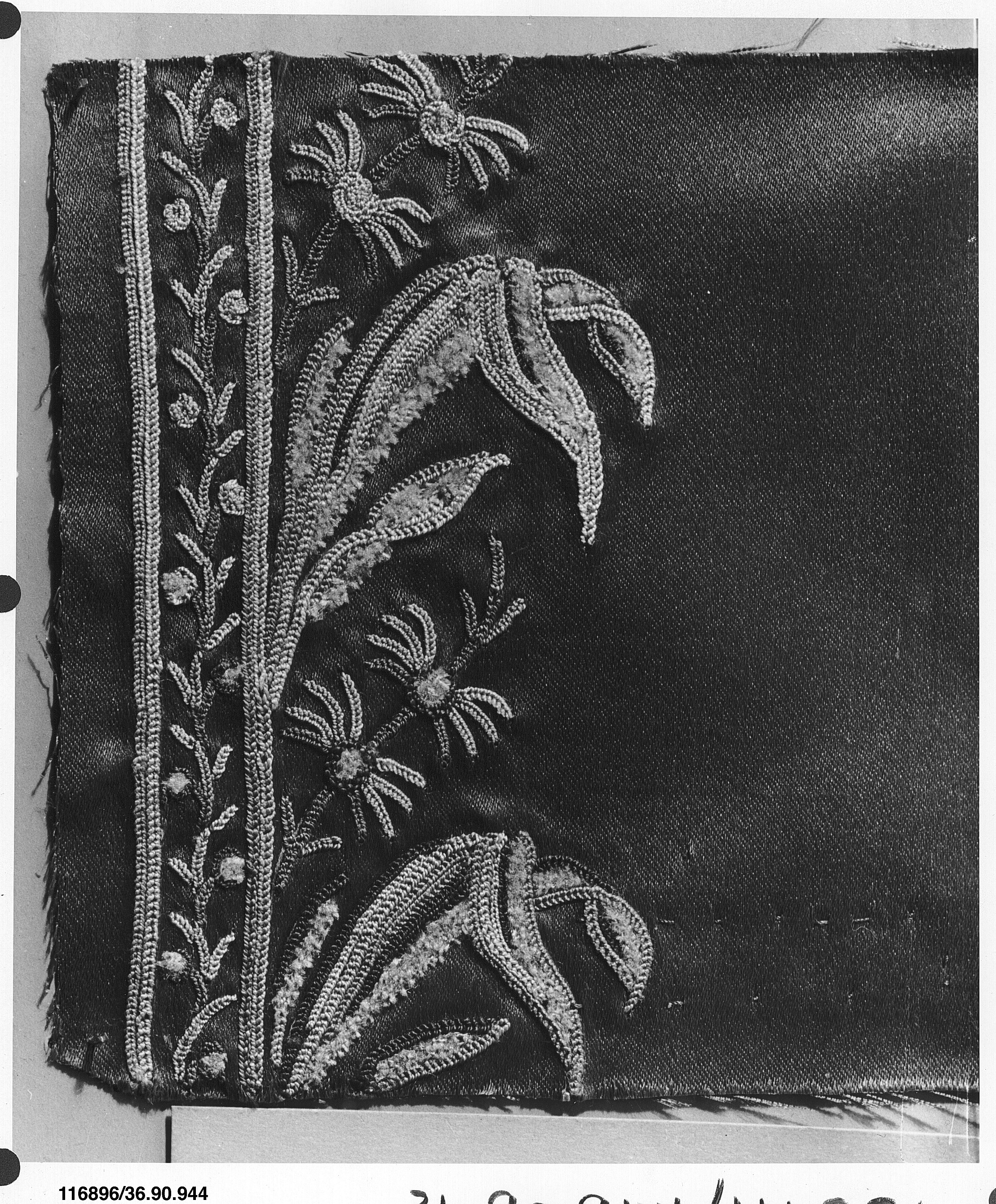 Embroidery sample for a man’s suit or waistcoat | French | The ...