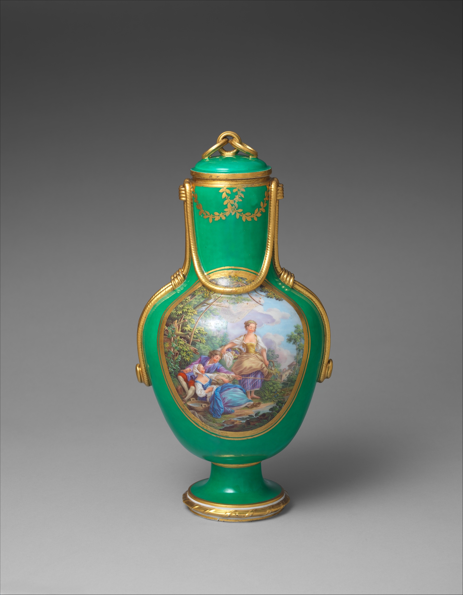 Sèvres Manufactory | Vase with cover (vase à flacon) (one of a 