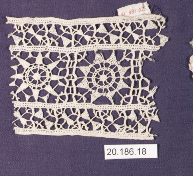 Fragment of Needle Lace with Art Nouveau Design