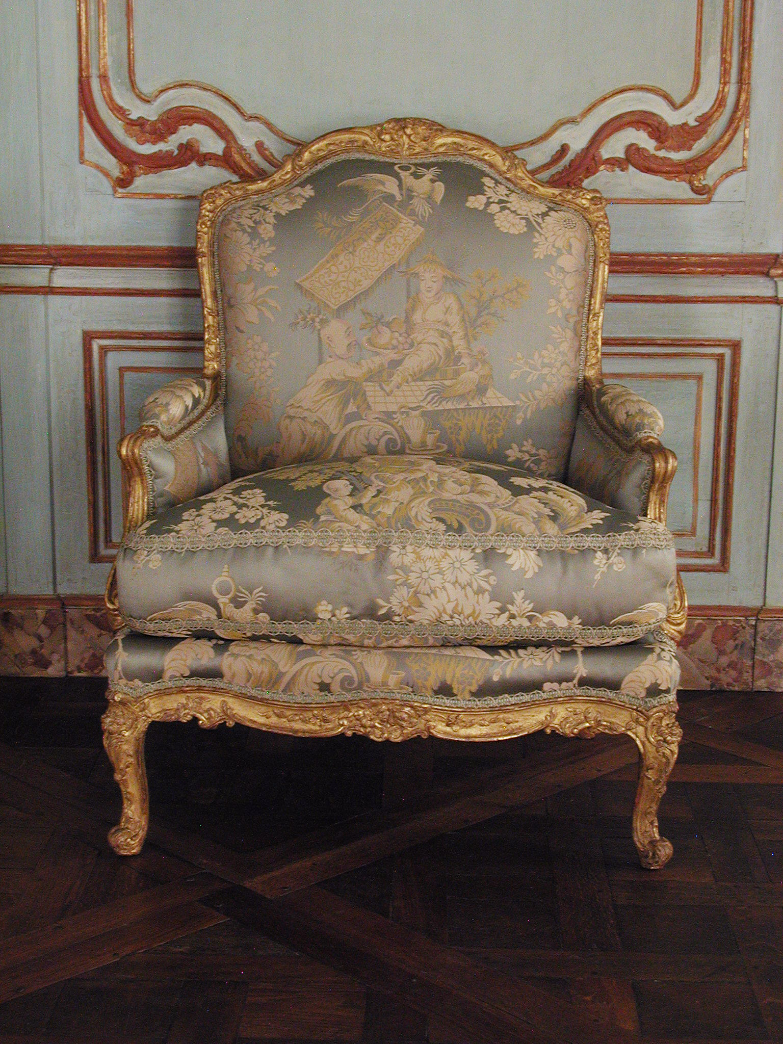 Louis XV Bergere Wing Armchair | 3D model