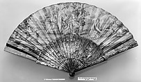 Fan, Skin, tortoiseshell, mother-of-pearl, silver and gold leaf, French
