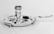 Chamber candlestick, Augustin Courtauld (probably) British, Silver, British, London