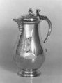 Chocolate pot, David King, Silver, Irish, Dublin
