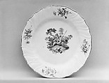 Plate (one of a pair), Tournai  Belgian, Soft-paste porcelain, Belgian, Tournai