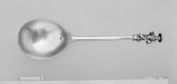 Apostle spoon, John Foxe  British, Silver, parcel gilt, British, London