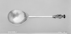 Apostle spoon, John Foxe  British, Silver, parcel gilt, British, London