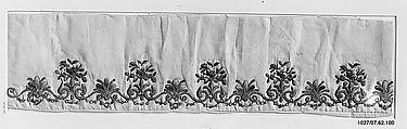 Piece, Silk and metal thread on silk, possibly Italian