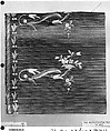 Embroidered sample for a man’s suit or waistcoat, Silk embroidery on silk, French
