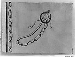 Sample, Silk and metal thread on cotton, French