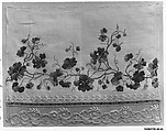 Dress border, Silk on cotton, French