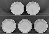 Set of three plates (part of a set), Wedgwood and Co., Pottery, British, Etruria, Staffordshire