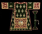 Dalmatic and maniple, Silk, metal, linen, Italian