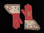 Bishop's Gloves, Silk, metal, Spanish