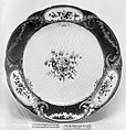Plate (part of a service), Sèvres Manufactory French, Hard-paste porcelain, French, Sèvres