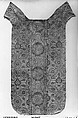 One strip of yellow and red lampas silk; originally part of a chasuble, Silk and linen, Italian, possibly Lucca