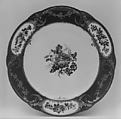 Plate (Assiette à palmes) (1 of 102) (part of a service), Sèvres Manufactory  French, Soft-paste porcelain, French, Sèvres