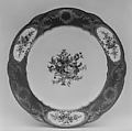 Plate (part of a service), Sèvres Manufactory French, Soft-paste porcelain, French, Sèvres