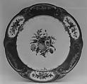 Plate (assiette à palmes) (1 of 102) (part of a service), Sèvres Manufactory French, Soft-paste porcelain, French, Sèvres