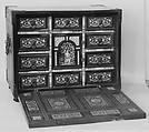 Cabinet, Pine and walnut veneered with rosewood, ebony, macassar ebony, and ivory; brass mounts, Italian, Lombardy